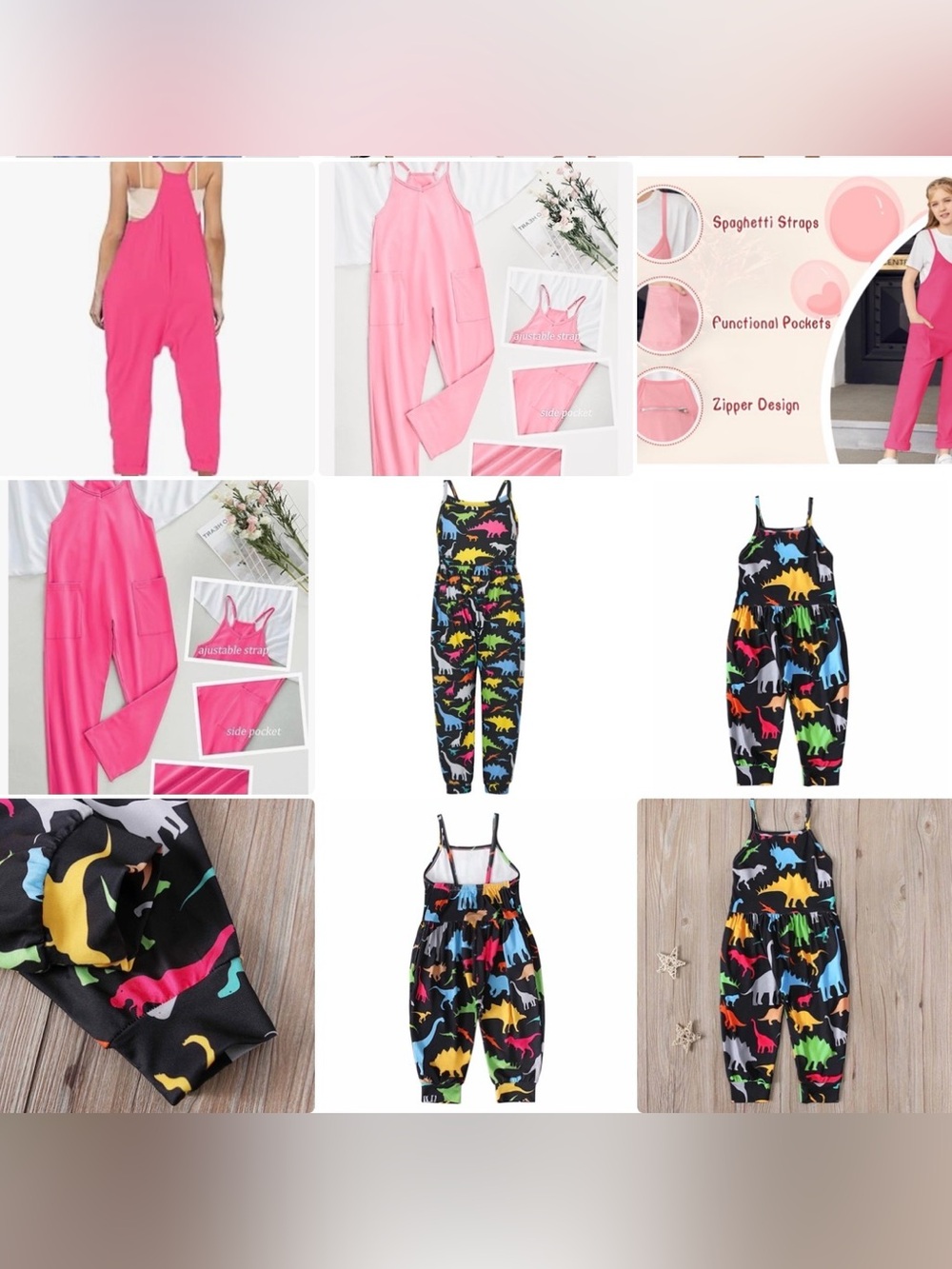 50pcs mix size and colors Kids Sleeveless Casual Jumpsuits with Pockets